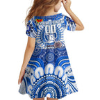 Custom North Melbourne Kangaroos NAIDOC Week 2024 Family Matching Off Shoulder Short Dress and Hawaiian Shirt Mascot Football