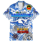 Custom North Melbourne Kangaroos NAIDOC Week 2024 Family Matching Off Shoulder Short Dress and Hawaiian Shirt Mascot Football