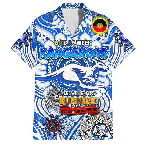 Custom North Melbourne Kangaroos NAIDOC Week 2024 Family Matching Off Shoulder Short Dress and Hawaiian Shirt Mascot Football