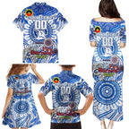 Custom North Melbourne Kangaroos NAIDOC Week 2024 Family Matching Puletasi and Hawaiian Shirt Mascot Football