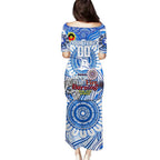 Custom North Melbourne Kangaroos NAIDOC Week 2024 Family Matching Puletasi and Hawaiian Shirt Mascot Football