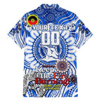 Custom North Melbourne Kangaroos NAIDOC Week 2024 Family Matching Short Sleeve Bodycon Dress and Hawaiian Shirt Mascot Football