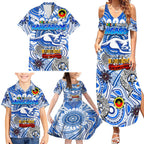 Custom North Melbourne Kangaroos NAIDOC Week 2024 Family Matching Summer Maxi Dress and Hawaiian Shirt Mascot Football