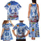 Custom North Melbourne Kangaroos NAIDOC Week 2024 Family Matching Tank Maxi Dress and Hawaiian Shirt Mascot Football