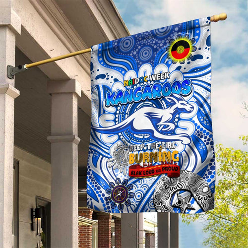 North Melbourne Kangaroos NAIDOC Week 2024 Garden Flag Mascot Football