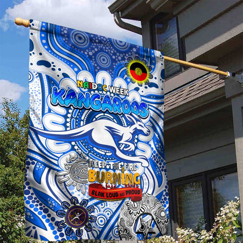 North Melbourne Kangaroos NAIDOC Week 2024 Garden Flag Mascot Football
