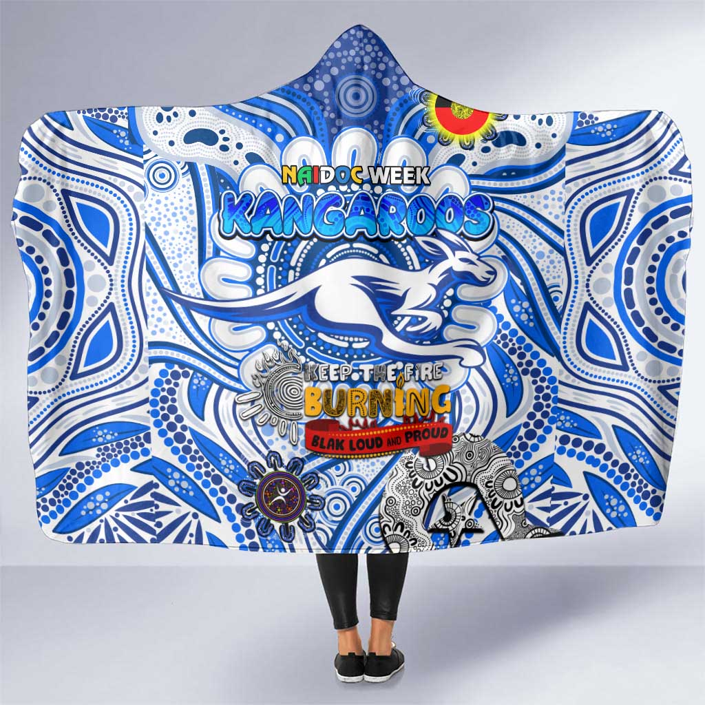 North Melbourne Kangaroos NAIDOC Week 2024 Hooded Blanket Mascot Football