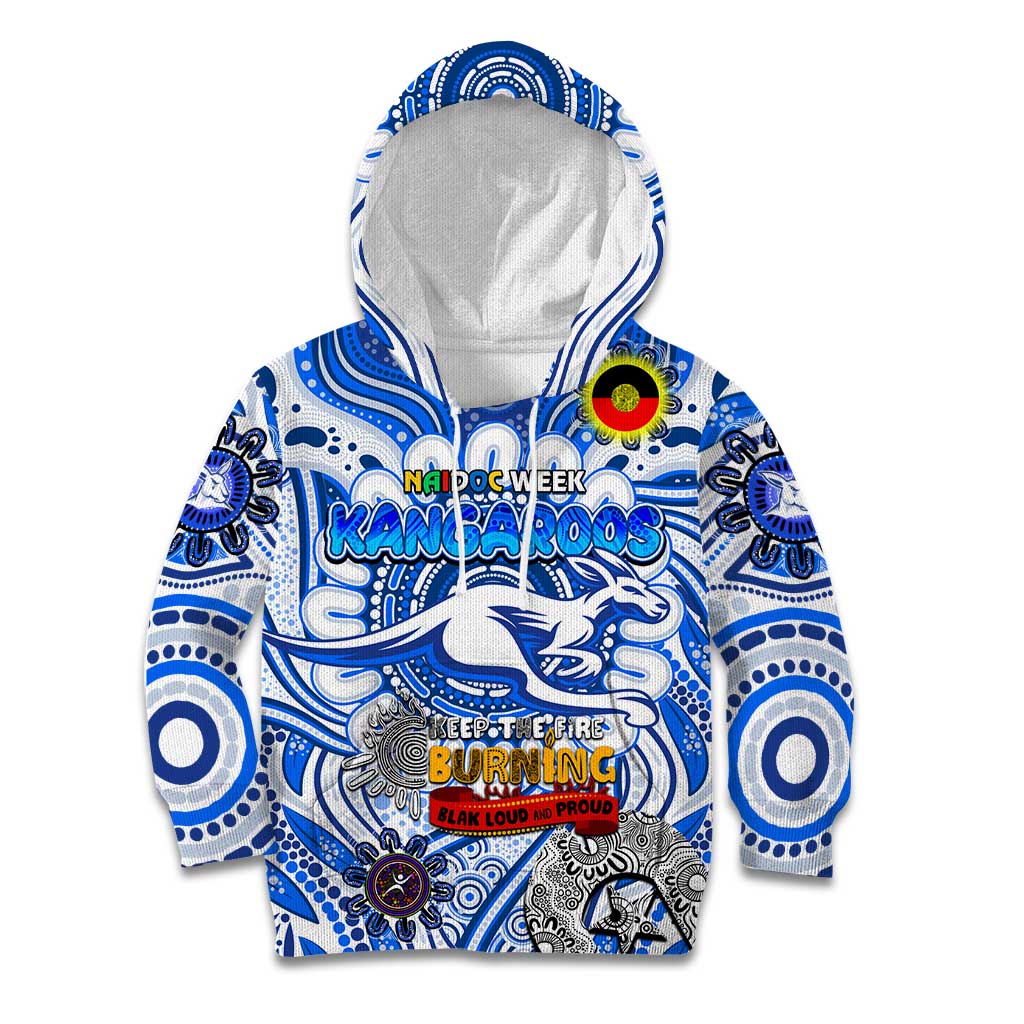 Custom North Melbourne Kangaroos NAIDOC Week 2024 Kid Hoodie Mascot Football