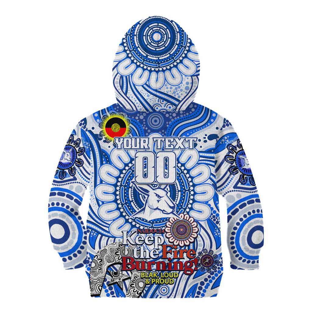 Custom North Melbourne Kangaroos NAIDOC Week 2024 Kid Hoodie Mascot Football