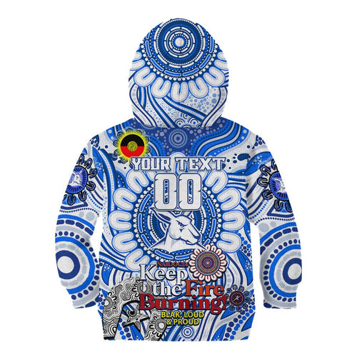 Custom North Melbourne Kangaroos NAIDOC Week 2024 Kid Hoodie Mascot Football