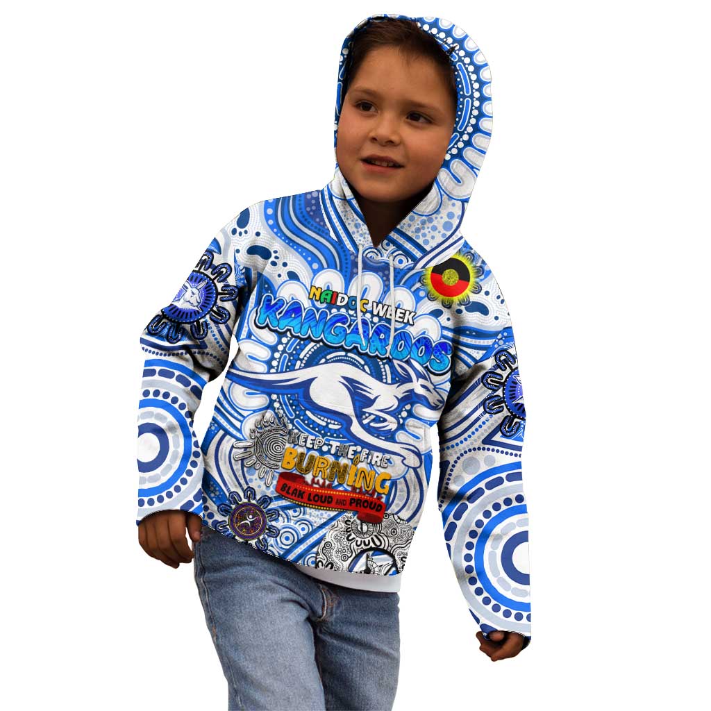 Custom North Melbourne Kangaroos NAIDOC Week 2024 Kid Hoodie Mascot Football
