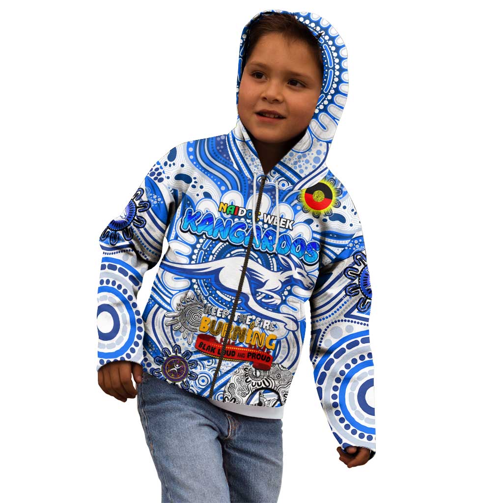 Custom North Melbourne Kangaroos NAIDOC Week 2024 Kid Hoodie Mascot Football