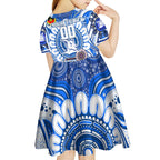 Custom North Melbourne Kangaroos NAIDOC Week 2024 Kid Short Sleeve Dress Mascot Football