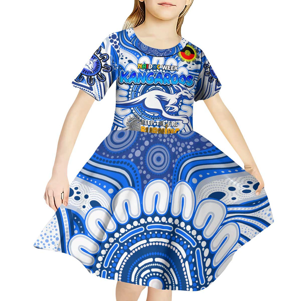 Custom North Melbourne Kangaroos NAIDOC Week 2024 Kid Short Sleeve Dress Mascot Football