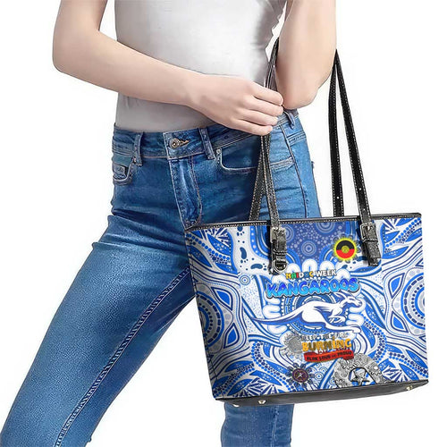 North Melbourne Kangaroos NAIDOC Week 2024 Leather Tote Bag Mascot Football