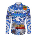 Custom North Melbourne Kangaroos NAIDOC Week 2024 Long Sleeve Button Shirt Mascot Football