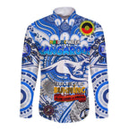 Custom North Melbourne Kangaroos NAIDOC Week 2024 Long Sleeve Button Shirt Mascot Football