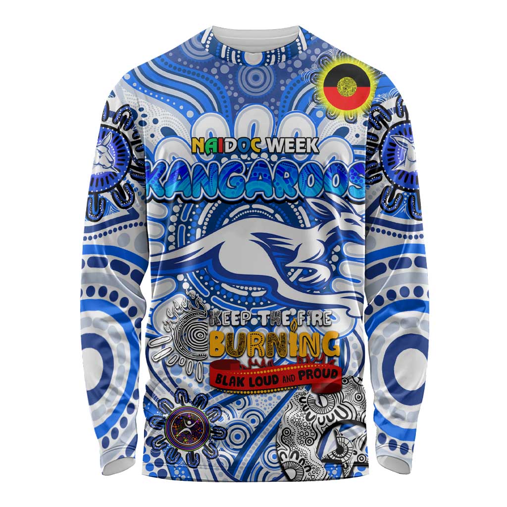 Custom North Melbourne Kangaroos NAIDOC Week 2024 Long Sleeve Shirt Mascot Football