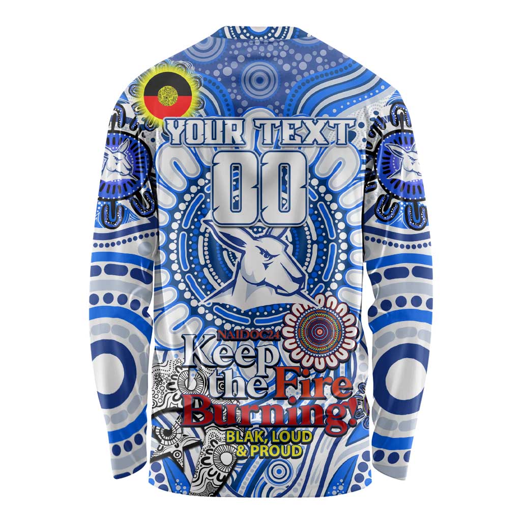Custom North Melbourne Kangaroos NAIDOC Week 2024 Long Sleeve Shirt Mascot Football