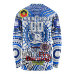 Custom North Melbourne Kangaroos NAIDOC Week 2024 Long Sleeve Shirt Mascot Football