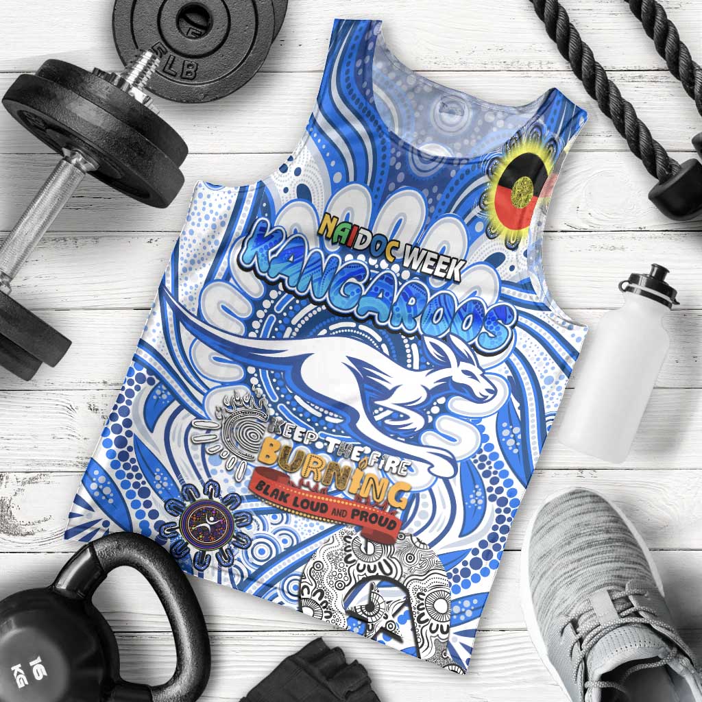 Custom North Melbourne Kangaroos NAIDOC Week 2024 Men Tank Top Mascot Football