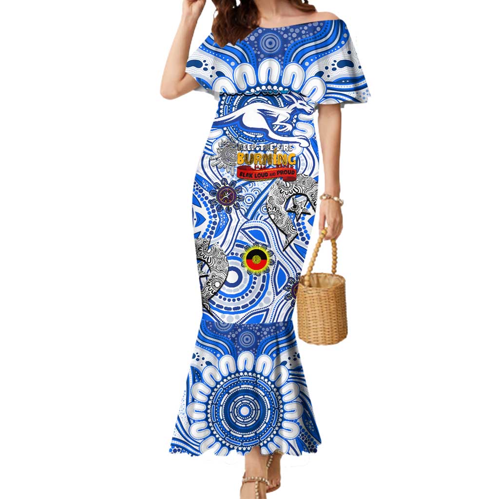 Custom North Melbourne Kangaroos NAIDOC Week 2024 Mermaid Dress Mascot Football