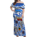 Custom North Melbourne Kangaroos NAIDOC Week 2024 Off Shoulder Maxi Dress Mascot Football
