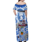 Custom North Melbourne Kangaroos NAIDOC Week 2024 Off Shoulder Maxi Dress Mascot Football