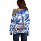 Custom North Melbourne Kangaroos NAIDOC Week 2024 Off Shoulder Sweater Mascot Football
