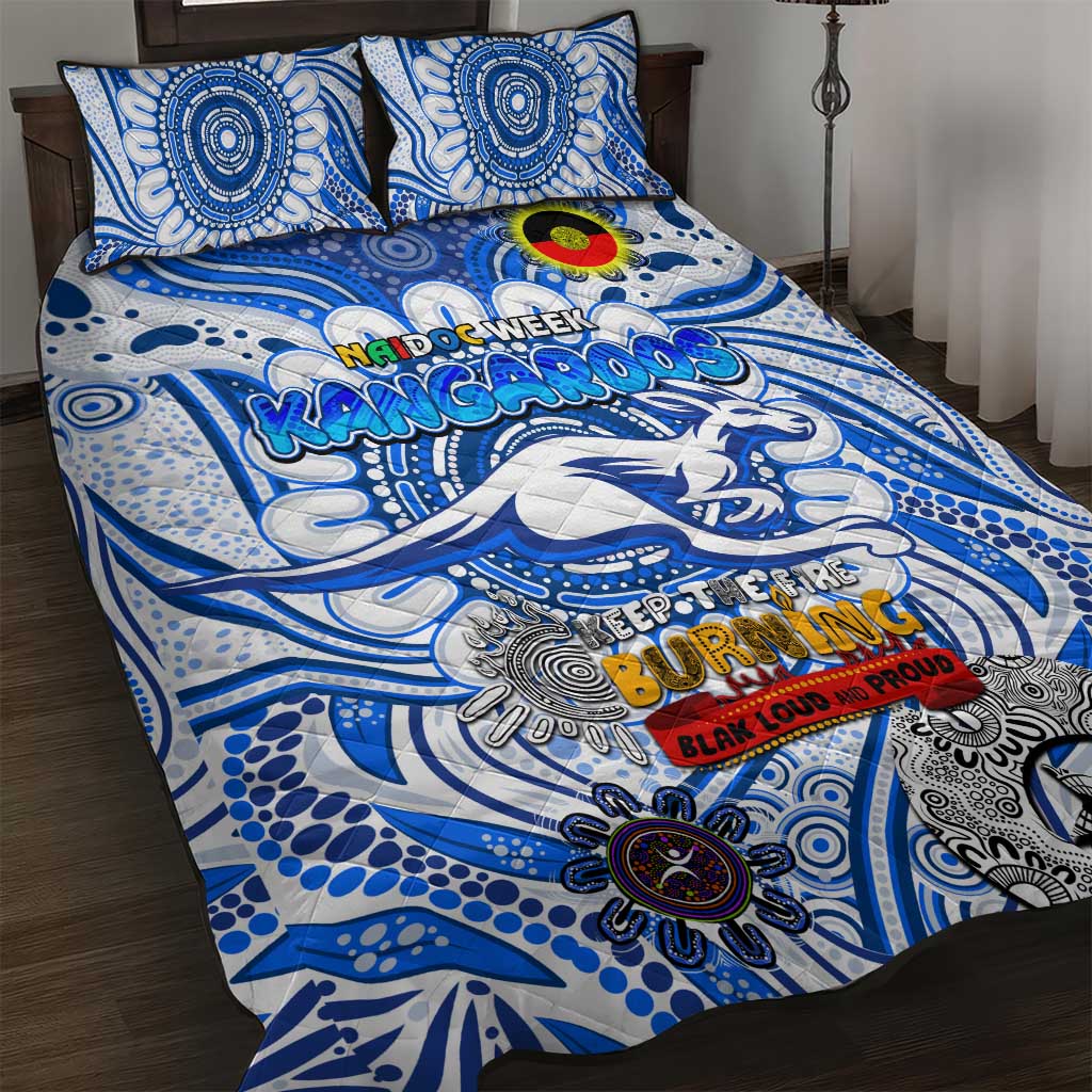 North Melbourne Kangaroos NAIDOC Week 2024 Quilt Bed Set Mascot Football