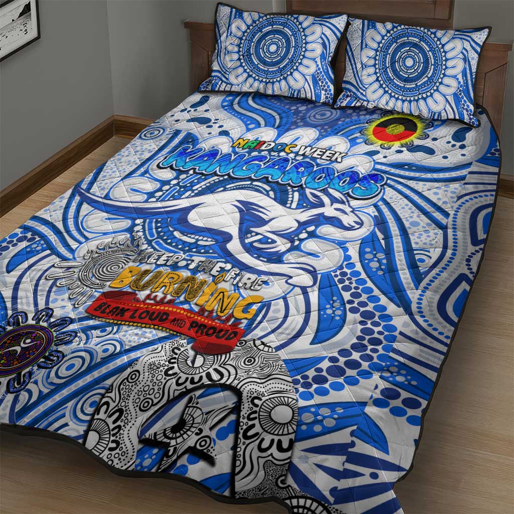 North Melbourne Kangaroos NAIDOC Week 2024 Quilt Bed Set Mascot Football