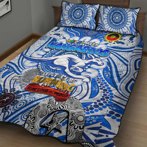 North Melbourne Kangaroos NAIDOC Week 2024 Quilt Bed Set Mascot Football
