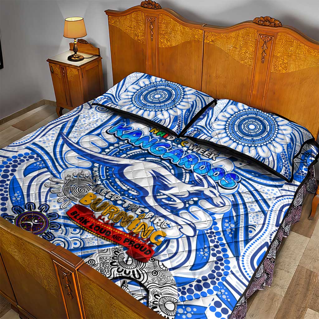 North Melbourne Kangaroos NAIDOC Week 2024 Quilt Bed Set Mascot Football
