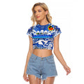 Custom North Melbourne Kangaroos NAIDOC Week 2024 Raglan Cropped T Shirt Mascot Football