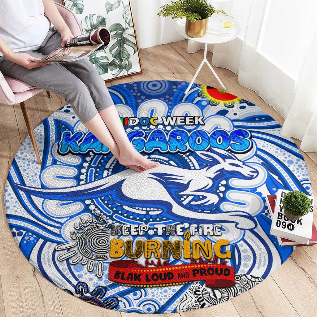 North Melbourne Kangaroos NAIDOC Week 2024 Round Carpet Mascot Football