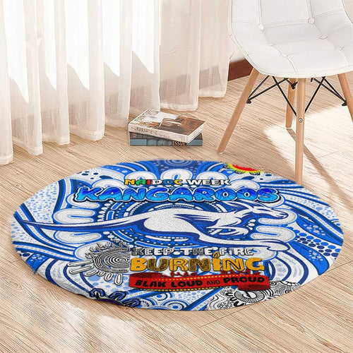 North Melbourne Kangaroos NAIDOC Week 2024 Round Carpet Mascot Football