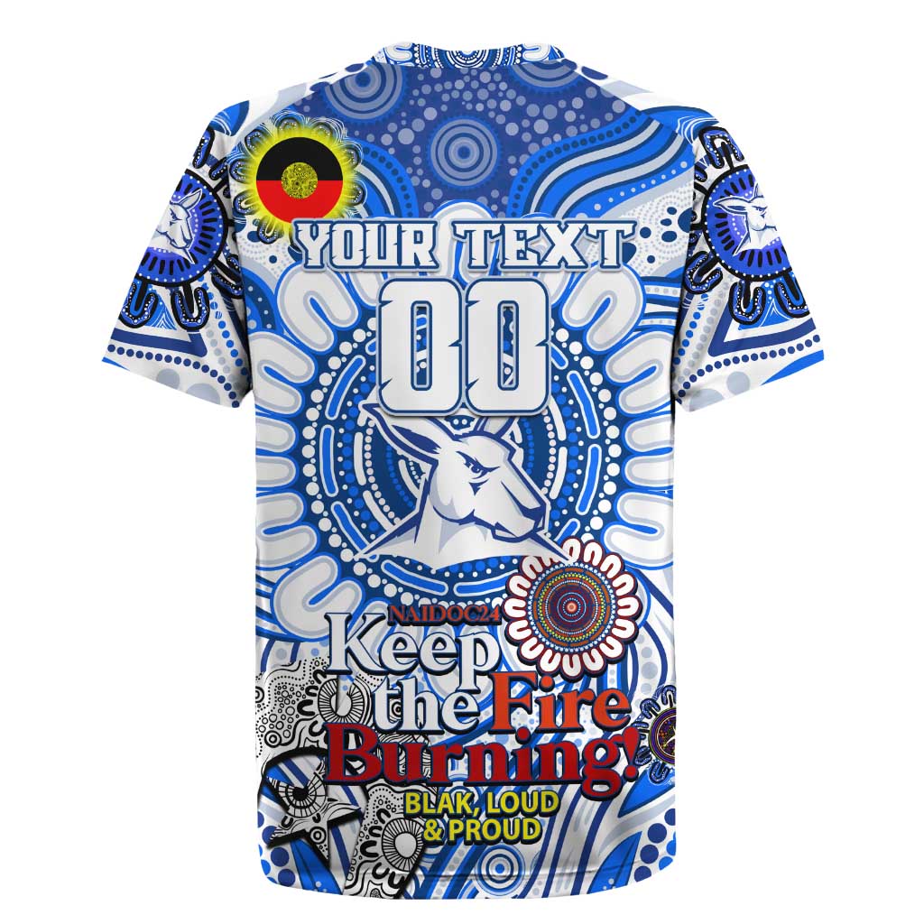 Custom North Melbourne Kangaroos NAIDOC Week 2024 Rugby Jersey Mascot Football