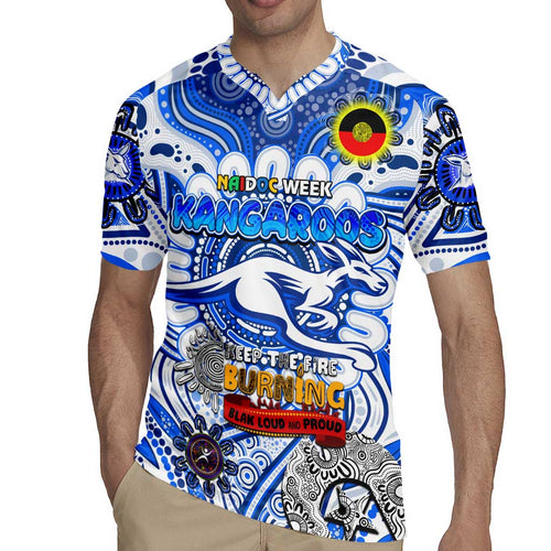 Custom North Melbourne Kangaroos NAIDOC Week 2024 Rugby Jersey Mascot Football
