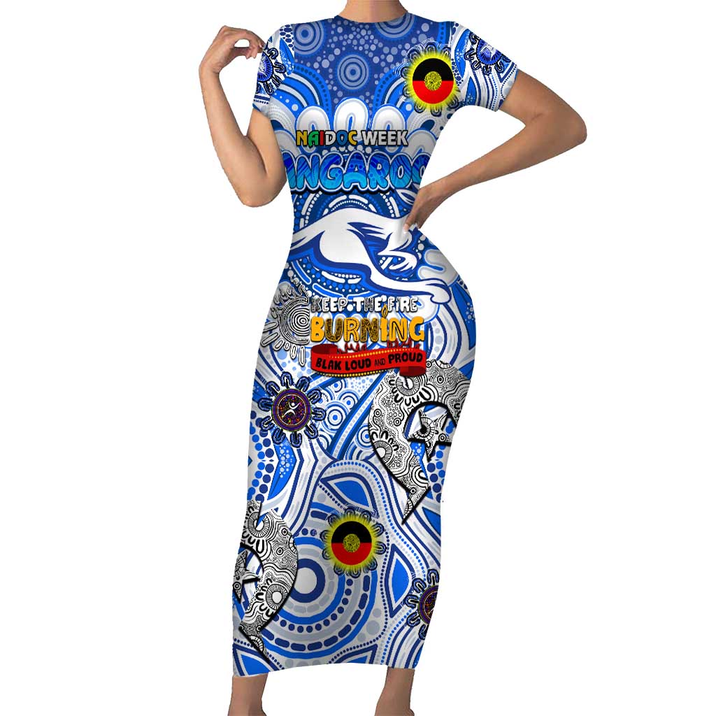 Custom North Melbourne Kangaroos NAIDOC Week 2024 Short Sleeve Bodycon Dress Mascot Football