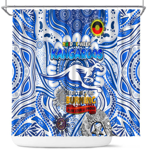 North Melbourne Kangaroos NAIDOC Week 2024 Shower Curtain Mascot Football