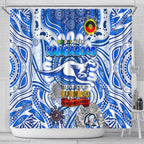 North Melbourne Kangaroos NAIDOC Week 2024 Shower Curtain Mascot Football