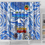 North Melbourne Kangaroos NAIDOC Week 2024 Shower Curtain Mascot Football