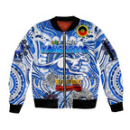 Custom North Melbourne Kangaroos NAIDOC Week 2024 Sleeve Zip Bomber Jacket Mascot Football