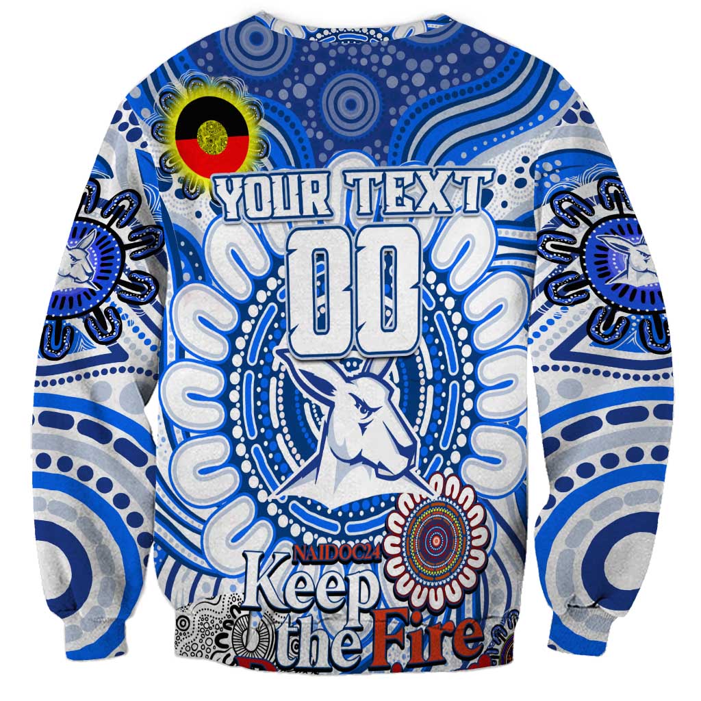 Custom North Melbourne Kangaroos NAIDOC Week 2024 Sweatshirt Mascot Football