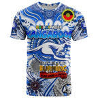 Custom North Melbourne Kangaroos NAIDOC Week 2024 T Shirt Mascot Football