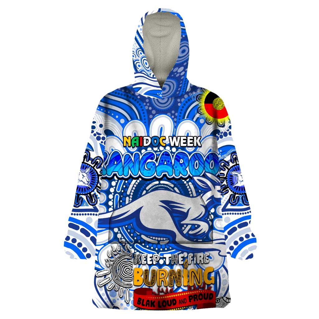 Custom North Melbourne Kangaroos NAIDOC Week 2024 Wearable Blanket Hoodie Mascot Football