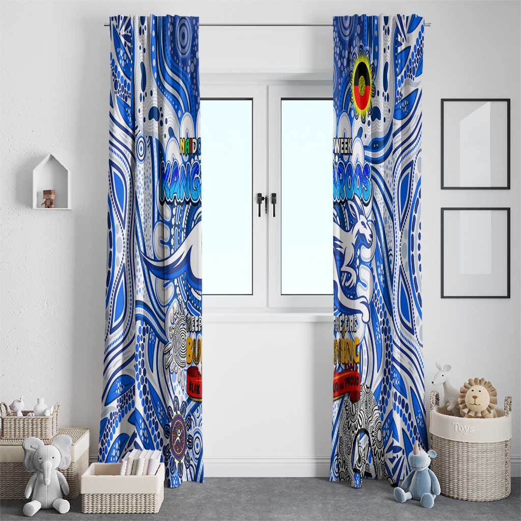 North Melbourne Kangaroos NAIDOC Week 2024 Window Curtain Mascot Football