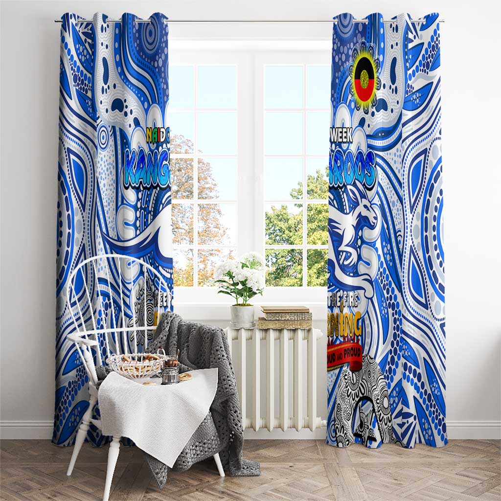 North Melbourne Kangaroos NAIDOC Week 2024 Window Curtain Mascot Football