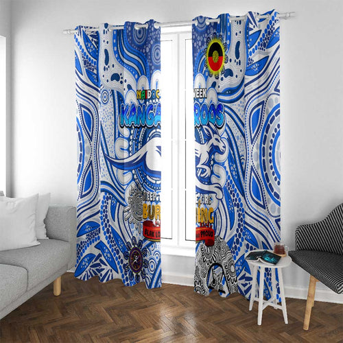 North Melbourne Kangaroos NAIDOC Week 2024 Window Curtain Mascot Football
