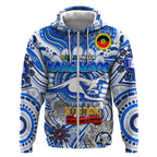 Custom North Melbourne Kangaroos NAIDOC Week 2024 Zip Hoodie Mascot Football